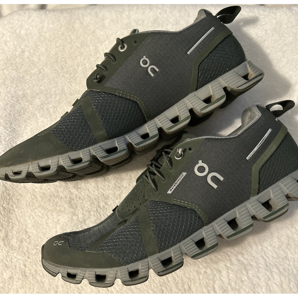 On Cloud 6 Running Shoes Olive Moss Men's Waterproof 8.5 - Picture 8 of 9